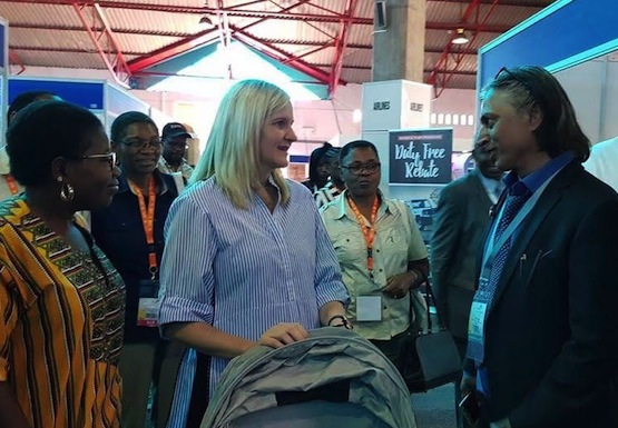 Acting Minister of Tourism, Kirsty Coventry talking to Holiday Guide magazine