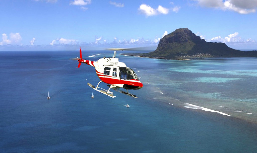 Helicopter ride Mauritius